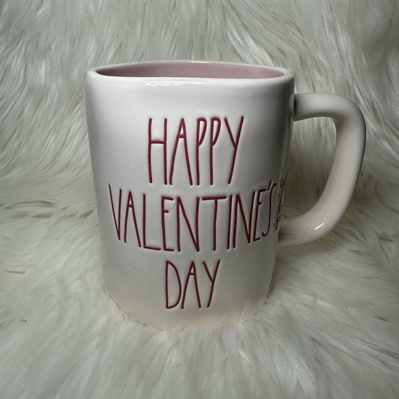 Rae Dunn Happy Valentine's Day Mug - Pink and White - Picture 1 of 3